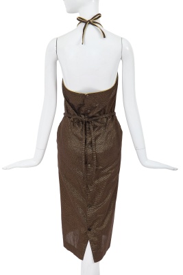 A Comme des Gar&ccedil;ons black and gold dress, 1970s - 3