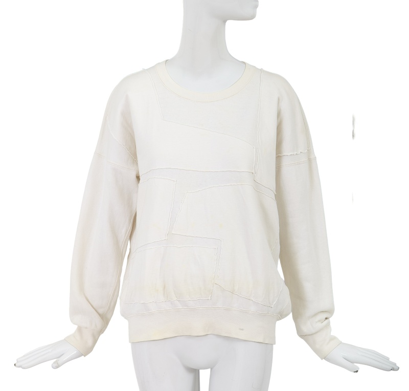 A Comme des Gar&ccedil;ons white cotton jersey sweater, 'Gloves, Skirts, Quilted Big Coats' collection, Autumn-Winter 1983-84