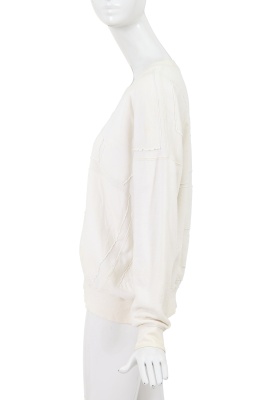 A Comme des Gar&ccedil;ons white cotton jersey sweater, 'Gloves, Skirts, Quilted Big Coats' collection, Autumn-Winter 1983-84 - 3