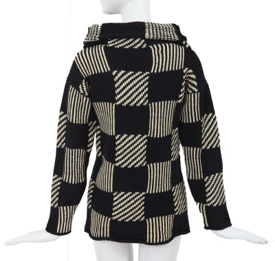 A Comme des Gar&ccedil;ons black and white wool sweater, probably 'Gloves, Skirts, Quilted Big Coats' collection, Autumn-Winter 1983-84 - 3