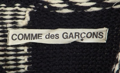 A Comme des Gar&ccedil;ons black and white wool sweater, probably 'Gloves, Skirts, Quilted Big Coats' collection, Autumn-Winter 1983-84 - 6