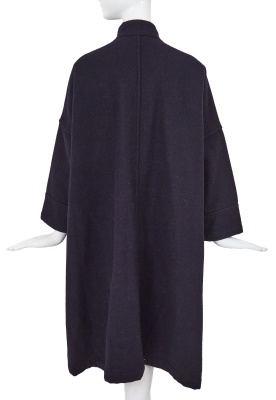 A Comme des Gar&ccedil;ons ink blue wool coat, probably 'Gloves, Skirts, Quilted Big Coats' collection, Autumn-Winter 1983-84 - 3