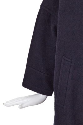 A Comme des Gar&ccedil;ons ink blue wool coat, probably 'Gloves, Skirts, Quilted Big Coats' collection, Autumn-Winter 1983-84 - 5