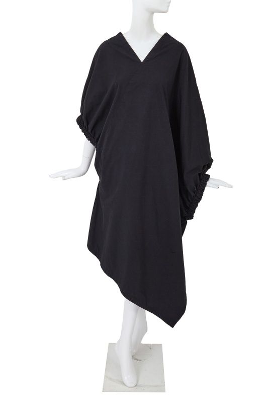A Comme des Gar&ccedil;ons black cotton robe, 'Round Rubber' collection, Spring-Summer 1984