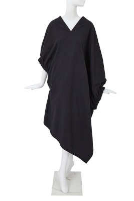 A Comme des Gar&ccedil;ons black cotton robe, 'Round Rubber' collection, Spring-Summer 1984