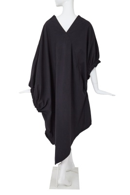A Comme des Gar&ccedil;ons black cotton robe, 'Round Rubber' collection, Spring-Summer 1984 - 4