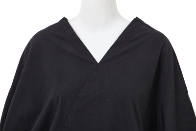 A Comme des Gar&ccedil;ons black cotton robe, 'Round Rubber' collection, Spring-Summer 1984 - 6
