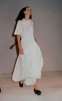A Comme des Gar&ccedil;ons black cotton jersey dress, probably 'Round Rubber' collection, Spring-Summer 1984 - 2