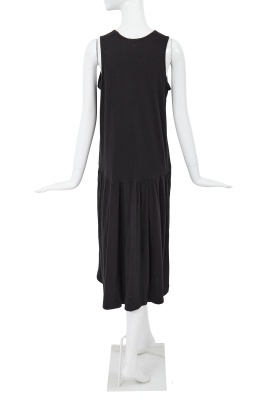 A Comme des Gar&ccedil;ons black cotton jersey dress, probably 'Round Rubber' collection, Spring-Summer 1984 - 4