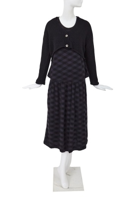 A Comme des Gar&ccedil;ons black and grey wool ensemble, circa 1984