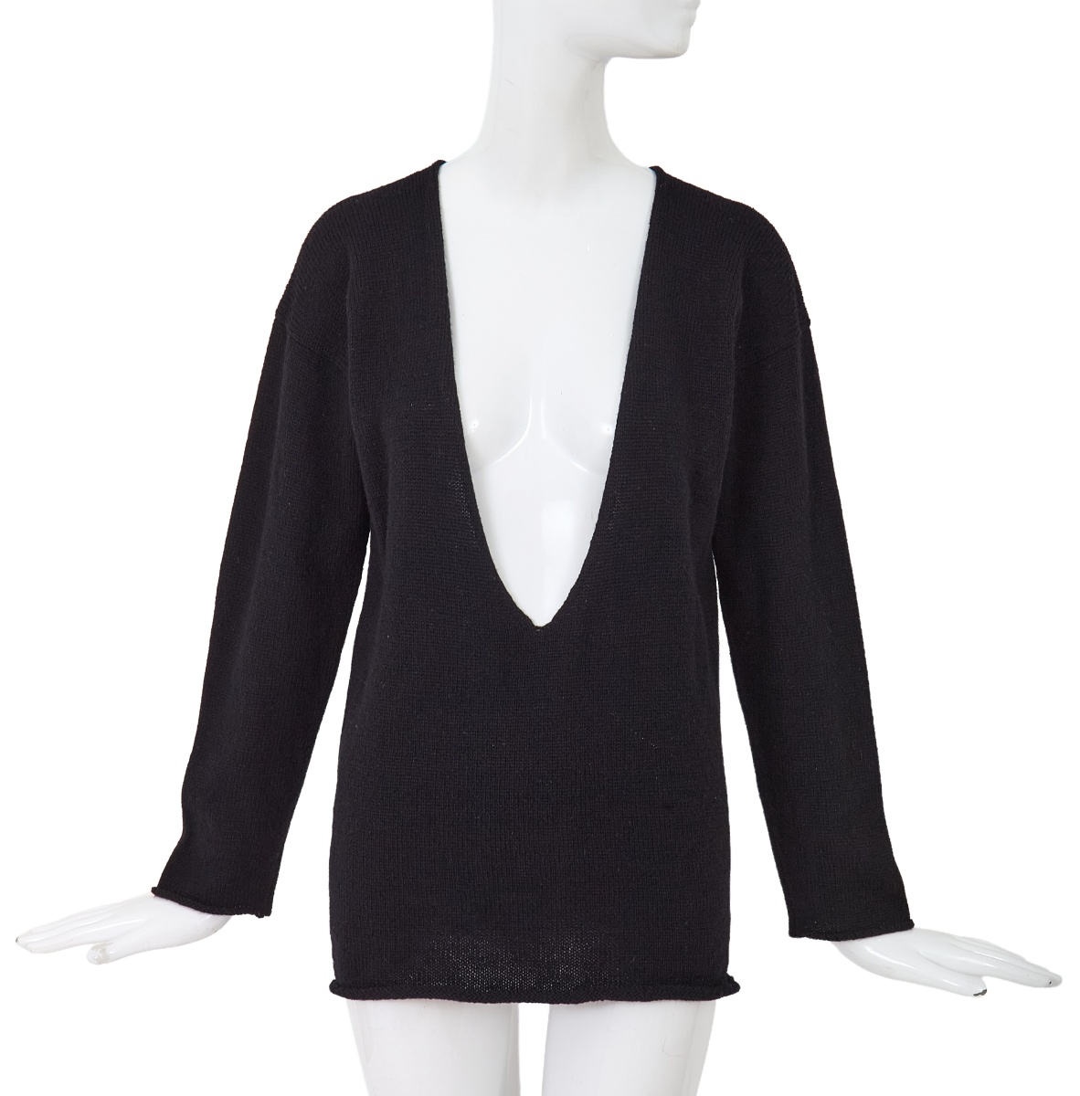 A Comme des Gar&ccedil;ons black knitted wool vareuse sweater, circa 1984