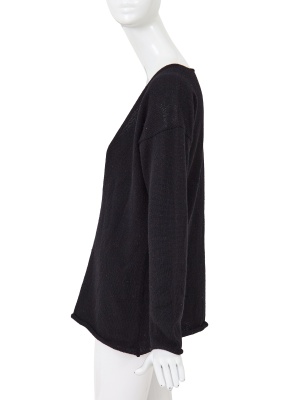 A Comme des Gar&ccedil;ons black knitted wool vareuse sweater, circa 1984 - 2