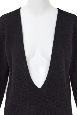 A Comme des Gar&ccedil;ons black knitted wool vareuse sweater, circa 1984 - 4