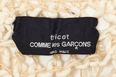 A Comme des Gar&ccedil;ons beige cotton and wool open-knit sweater, circa 1984 - 6