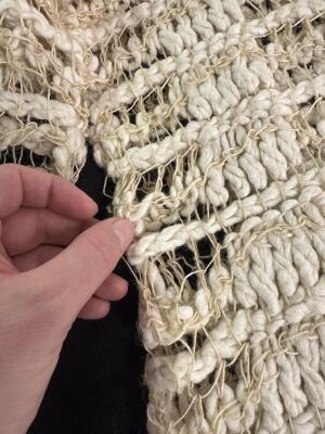 A Comme des Gar&ccedil;ons beige cotton and wool open-knit sweater, circa 1984 - 8
