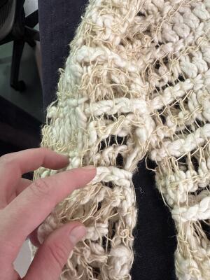 A Comme des Gar&ccedil;ons beige cotton and wool open-knit sweater, circa 1984 - 9