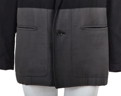 A Comme des Gar&ccedil;ons black wool and cotton blazer, probably 'Twist, Silk + Jersey, Knits (Patchworks)' collection, Autumn-Winter 1984-85 - 4