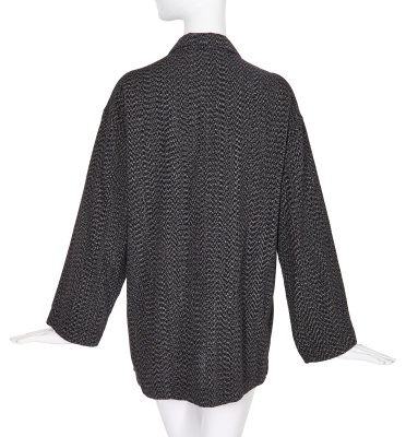 A Comme des Gar&ccedil;ons outsized black and grey wool jacket, probably 'Twist, Silk + Jersey, Knits (Patchworks)' collection, Autumn-Winter 1984-85 - 3