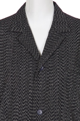 A Comme des Gar&ccedil;ons outsized black and grey wool jacket, probably 'Twist, Silk + Jersey, Knits (Patchworks)' collection, Autumn-Winter 1984-85 - 4