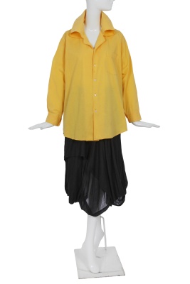 A Comme des Gar&ccedil;ons cotton ensemble, 'Mud-Dyed' collection, Spring-Summer 1985 - 2