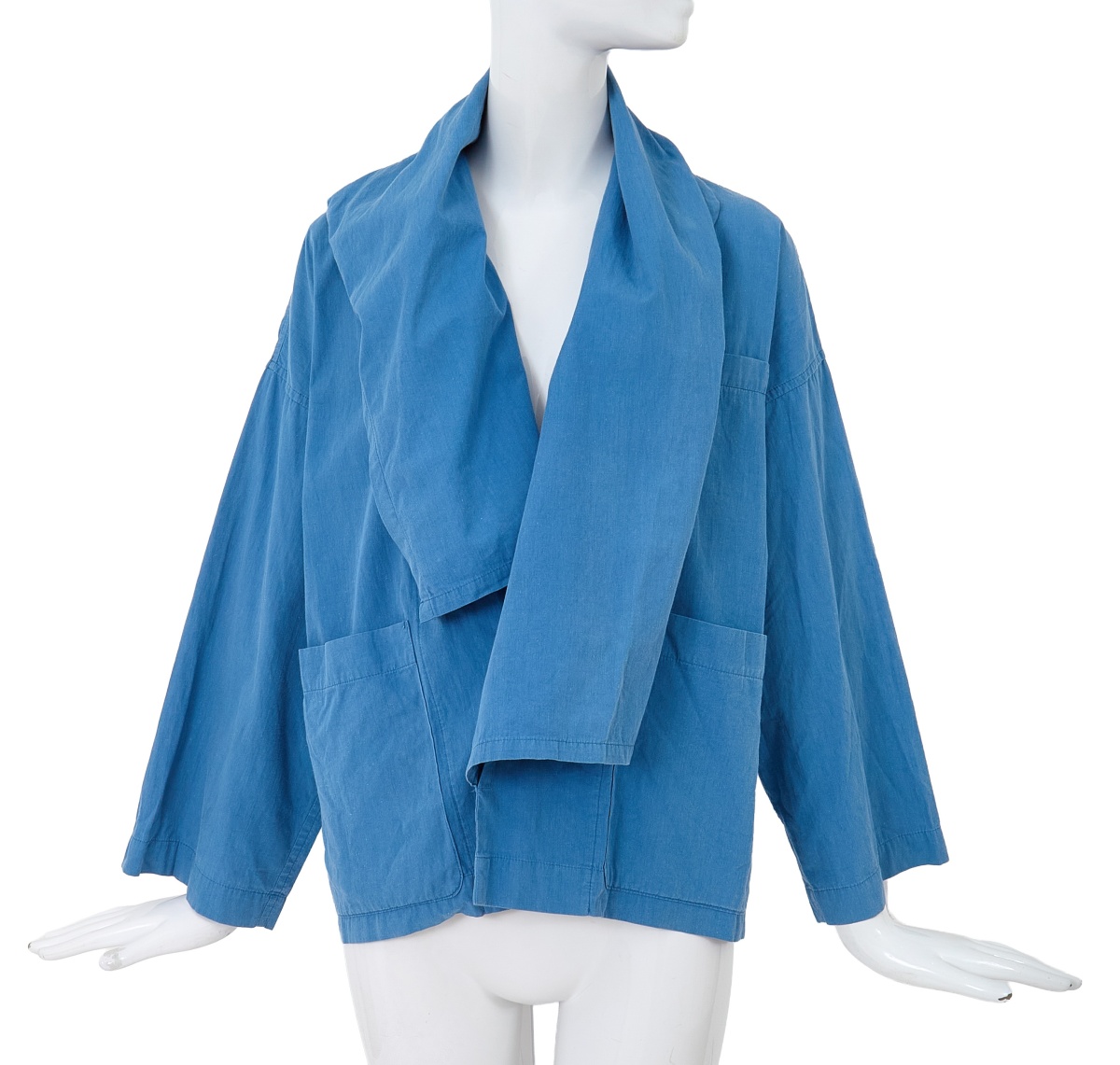 A Comme des Gar&ccedil;ons blue cotton top, 'Mud-Dyed' collection, Spring-Summer 1985