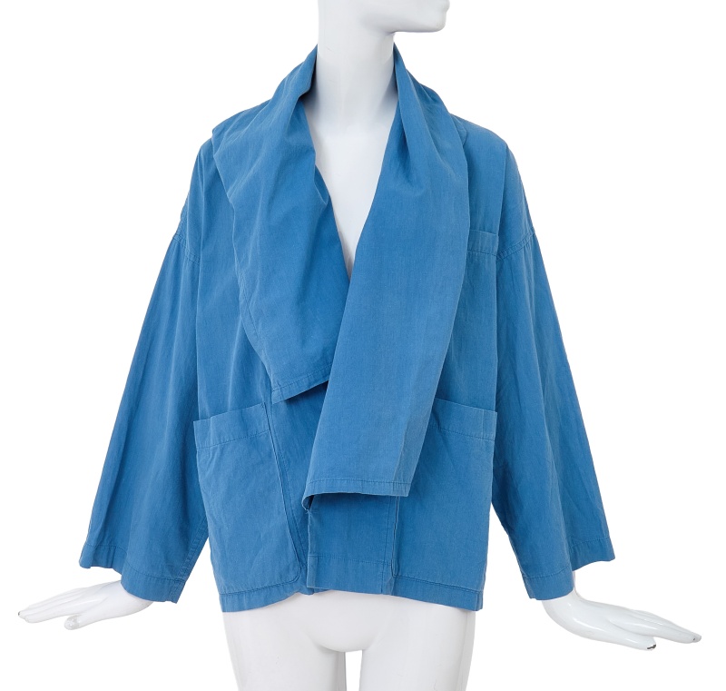 A Comme des Gar&ccedil;ons blue cotton top, 'Mud-Dyed' collection, Spring-Summer 1985