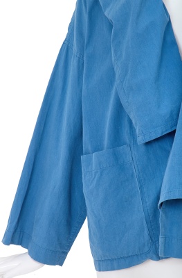 A Comme des Gar&ccedil;ons blue cotton top, 'Mud-Dyed' collection, Spring-Summer 1985 - 6