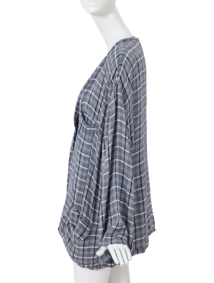 A Comme des Gar&ccedil;ons blue and white checked cotton jacket, 'Mud-Dyed' collection, Spring-Summer 1985 - 2