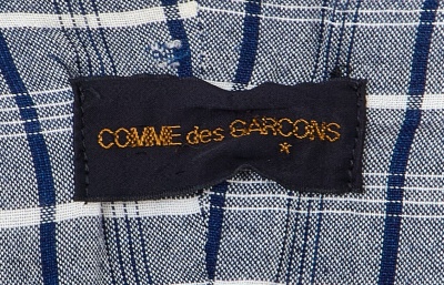 A Comme des Gar&ccedil;ons blue and white checked cotton jacket, 'Mud-Dyed' collection, Spring-Summer 1985 - 6
