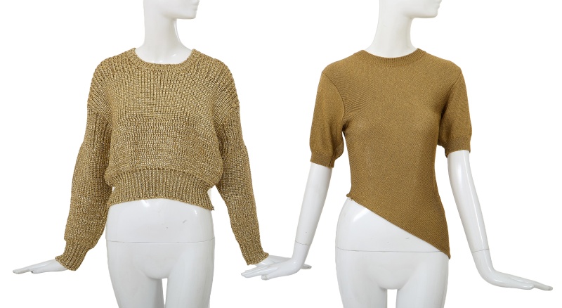 Two Comme des Gar&ccedil;ons tops, 'Mud-Dyed' collection, Spring-Summer 1985