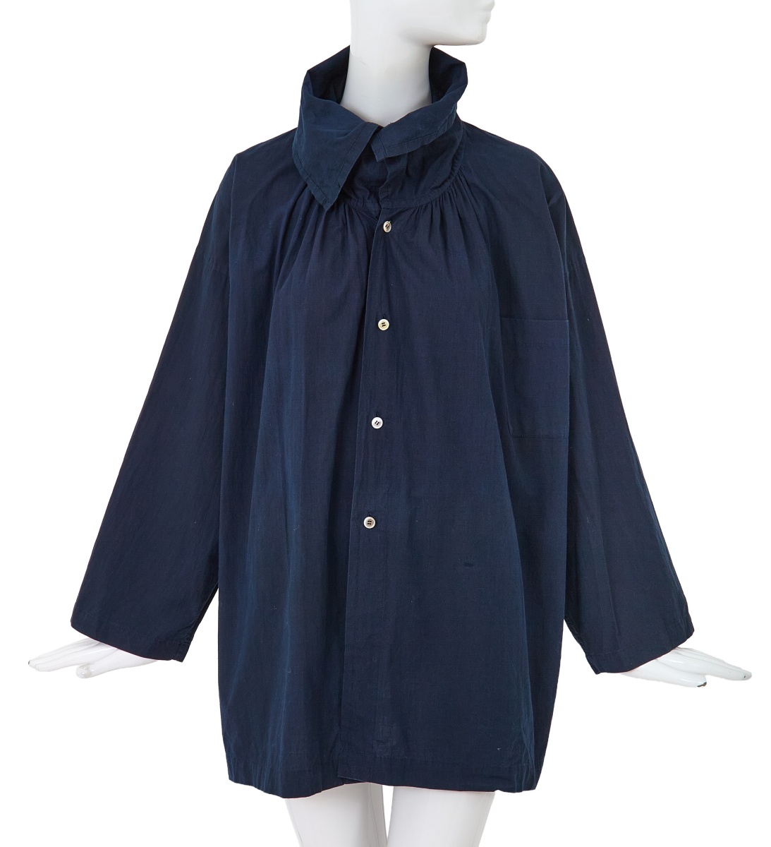 A Comme des Gar&ccedil;ons navy cotton blouse, circa 1985