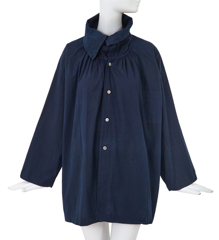 A Comme des Gar&ccedil;ons navy cotton blouse, circa 1985