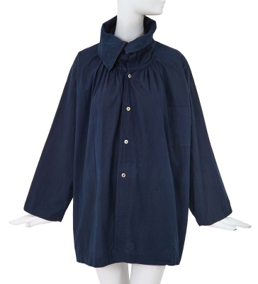 A Comme des Gar&ccedil;ons navy cotton blouse, circa 1985