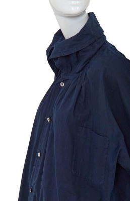 A Comme des Gar&ccedil;ons navy cotton blouse, circa 1985 - 6