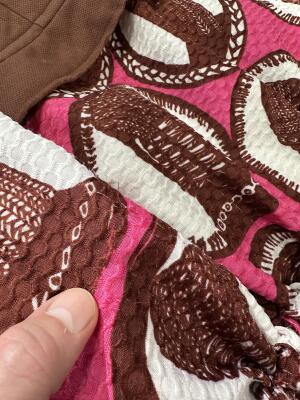 A Comme des Gar&ccedil;ons brown and pink ensemble, 'Cacophony' collection, Spring-Summer 2008 - 17
