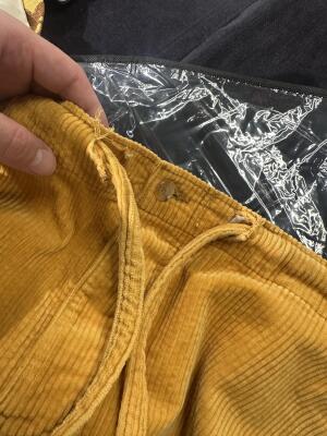 A Comme des Gar&ccedil;ons men's mustard yellow and brown ensemble, Autumn-Winter 2013-14 - 12