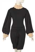 Peggy Moffit's Rudi Gernreich black jersey 'Renaissance' top and bloomers, Fall 1968