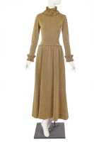 Peggy Moffit's Rudi Gernreich gold lurex knitted dress, Fall 1968