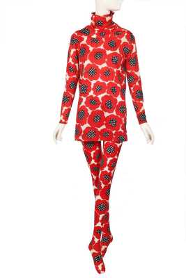 Peggy Moffitt's Rudi Gernreich poppy-printed Ban-Lon dress and tights, circa 1968