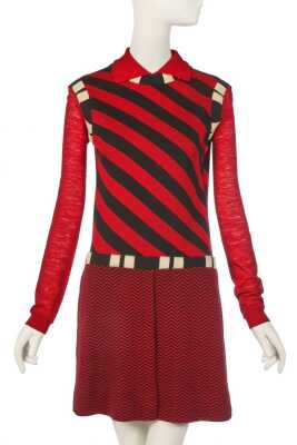 Peggy Moffitt's Rudi Gernreich trompe l'oeil jersey dress, 1968-70