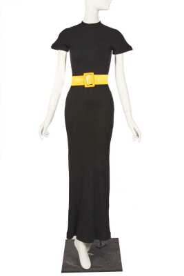 Peggy Moffitt's Rudi Gernreich black knit maxi dress, circa 1970
