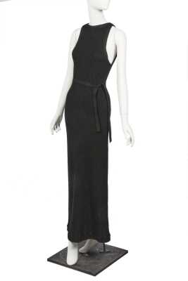 Peggy Moffitt's Rudi Gernreich black rib-knit wool maxi dress, 1970