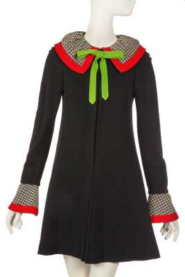 Peggy Moffitt's Rudi Gernreich black wool mini dress, 1970-71