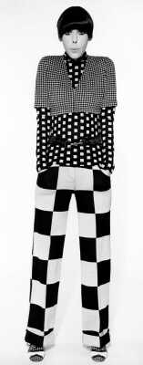 Peggy Moffitt's Rudi Gernreich multi-checked wool ensemble, Fall 1971