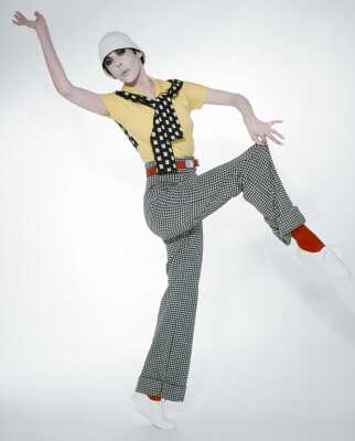 Peggy Moffitt's Rudi Gernreich Halston-inspired ensemble, Spring 1973
