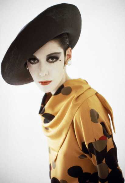 Peggy Moffitt's Rudi Gernreich 'Van Dongen' printed silk ensemble, Resort 1964