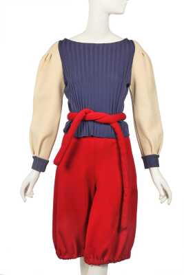 Peggy Moffitt's Rudi Gernreich red jersey ensemble from his final collection, 1981