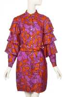 Peggy Moffitt's Rudi Gernreich purple and orange 'Van Dongen' dress, Resort 1964 - 3