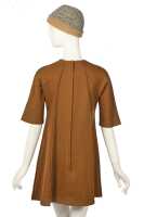 Peggy Moffitt's early Rudi Gernreich for Jax brown wool jersey trapeze dress, Fall 1955 - 4