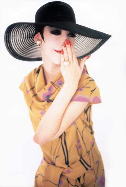 Peggy Moffitt's Rudi Gernreich 'Van Dongen' printed silk ensemble, Resort 1964,